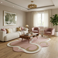 Hand-Tufted Kids Play Area Wool Rug | Soft Abstract Shape Rug by CarpetRugDecor
