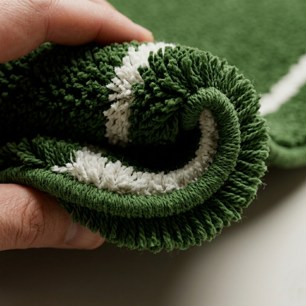 Hand-Tufted Football Field Wool Rug | Sports-Inspired Area Rug by CarpetRugDecor