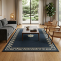 Hand-Tufted Classic Border Wool Rug | Elegant Modern Area Rug by CarpetRugDecor