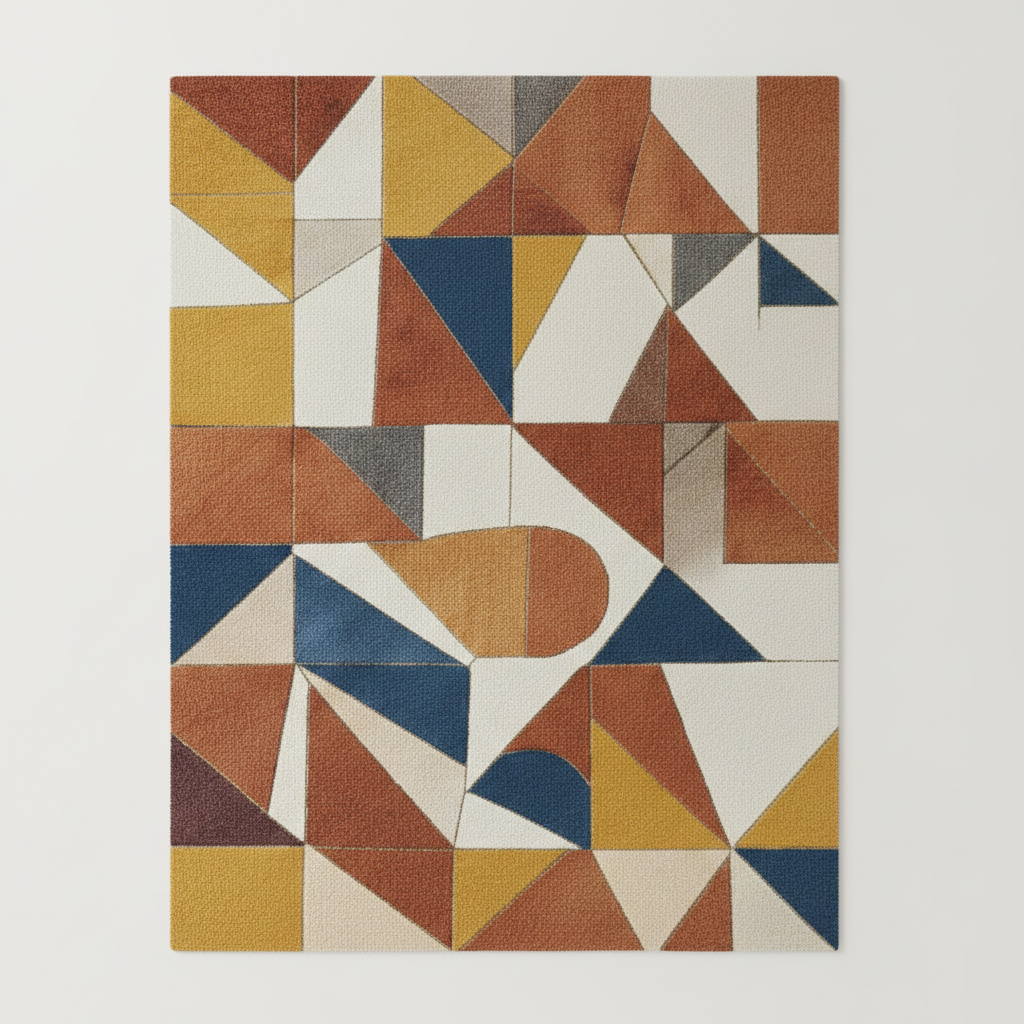 Hand-Tufted Contemporary Geometric Wool Rug | Designer Area Rug by CarpetRugDecor