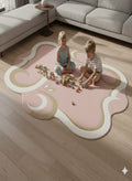 Hand-Tufted Kids Play Area Wool Rug | Soft Abstract Shape Rug by CarpetRugDecor
