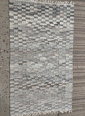 Handwoven Wool Dari Rug – Neutral Geometric Area Rug