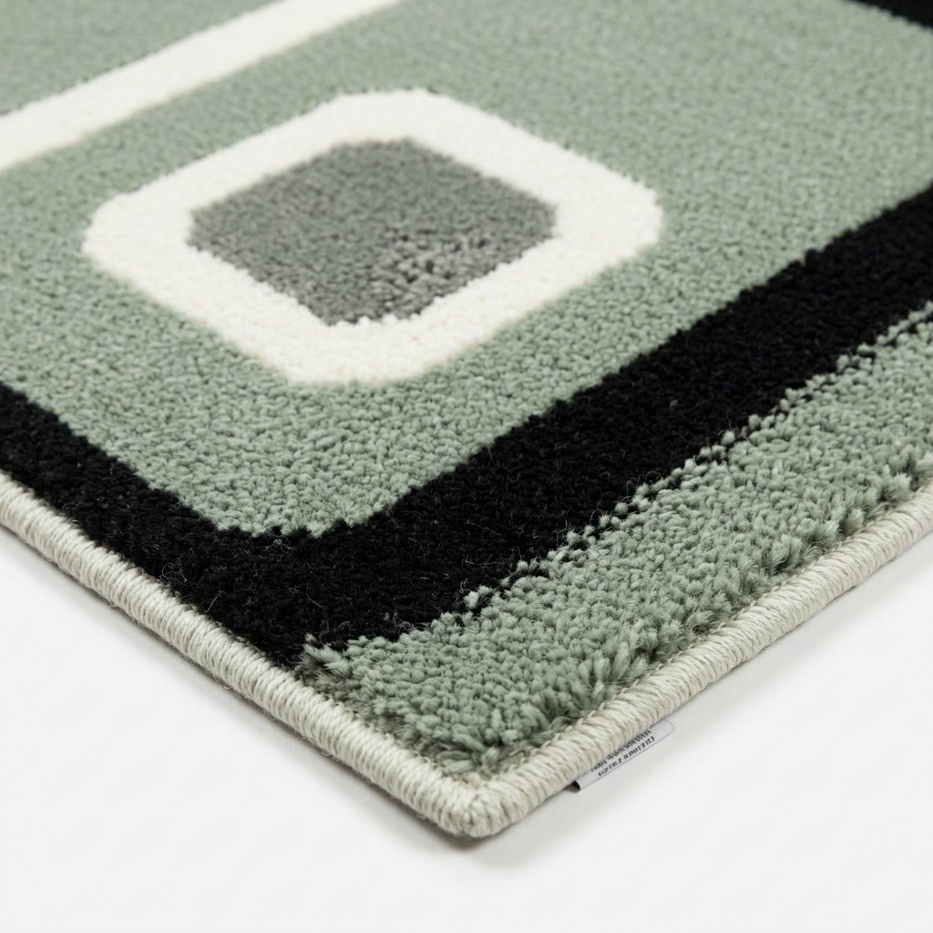 Hand-Tufted Modern Abstract Wool Rug | Minimal Geometric Area Rug by CarpetRugDecor