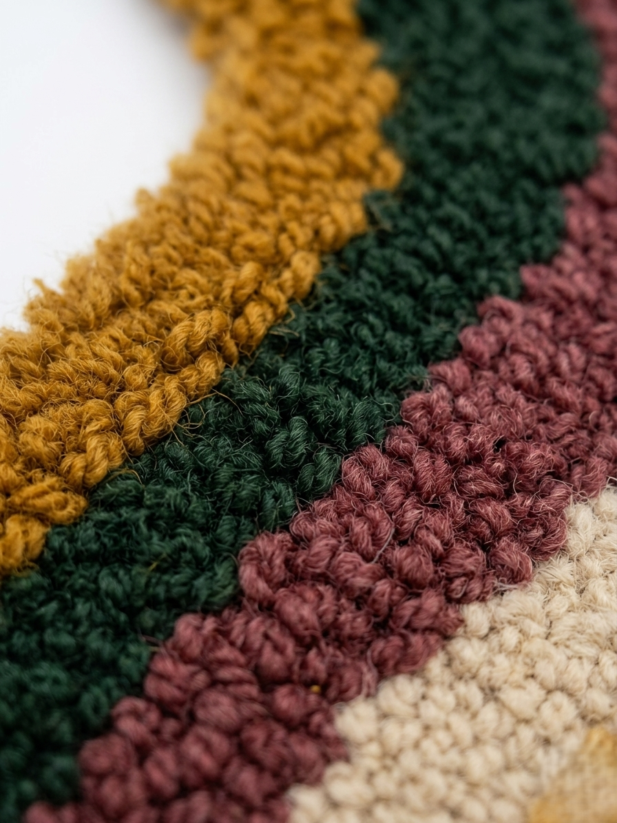 Hand-Tufted Abstract Multicolor Wool Rug | Organic Shape Designer Rug by CarpetRugDecor