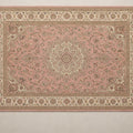 Hand Knotted Pink Medallion Rug | Persian | Wool | Living Room | 8x10 | Custom