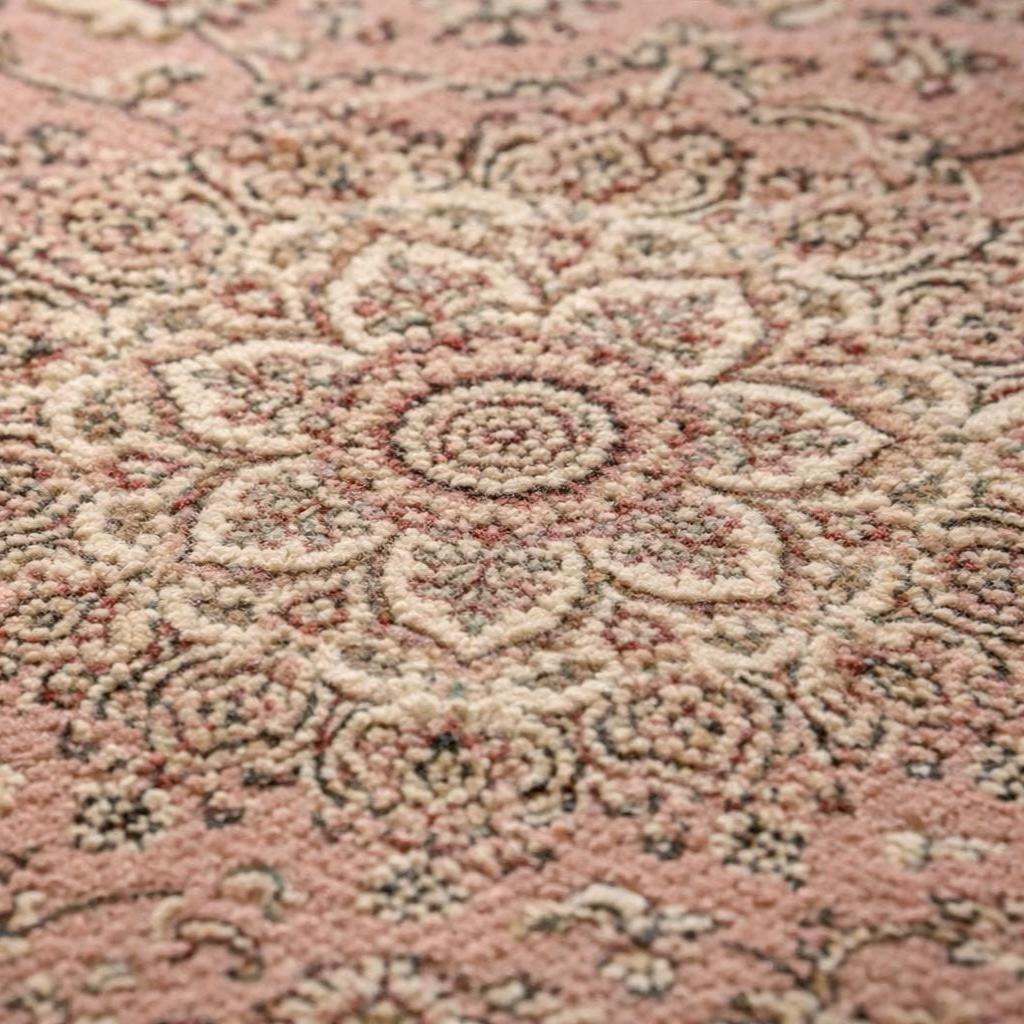 Hand Knotted Pink Medallion Rug | Persian | Wool | Living Room | 8x10 | Custom