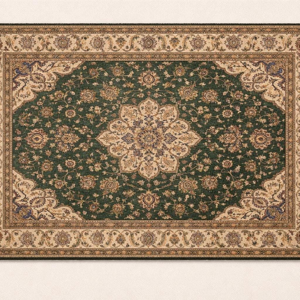 Hand Knotted Rug | Persian Floral Oushak Style | Wool Living Room Rug 8x10 Custom