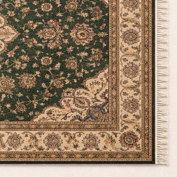 Hand Knotted Rug | Persian Floral Oushak Style | Wool Living Room Rug 8x10 Custom