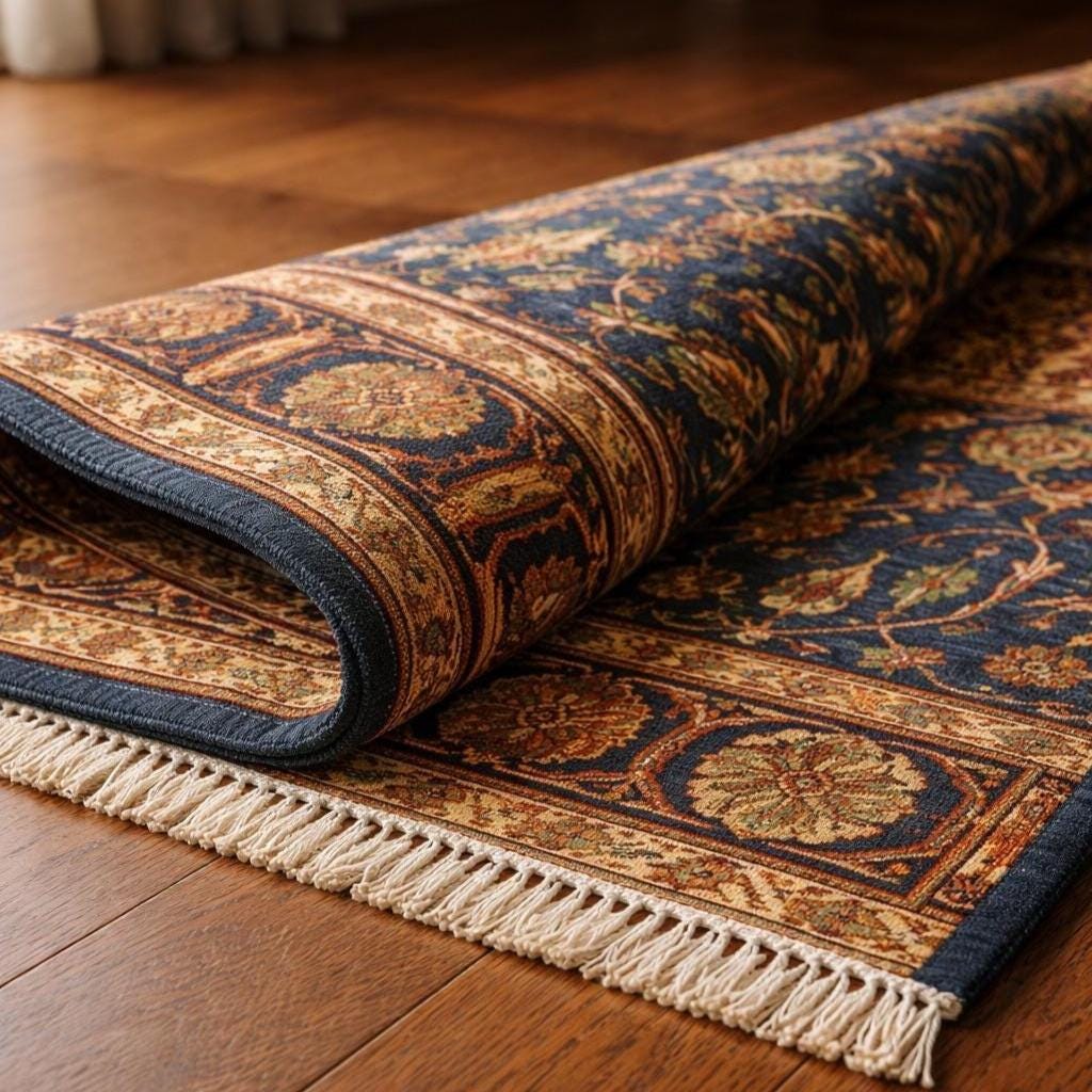 Blue Oushak Rug | Hand Knotted Oriental Wool Living Room Area Carpet 8x10 Custom