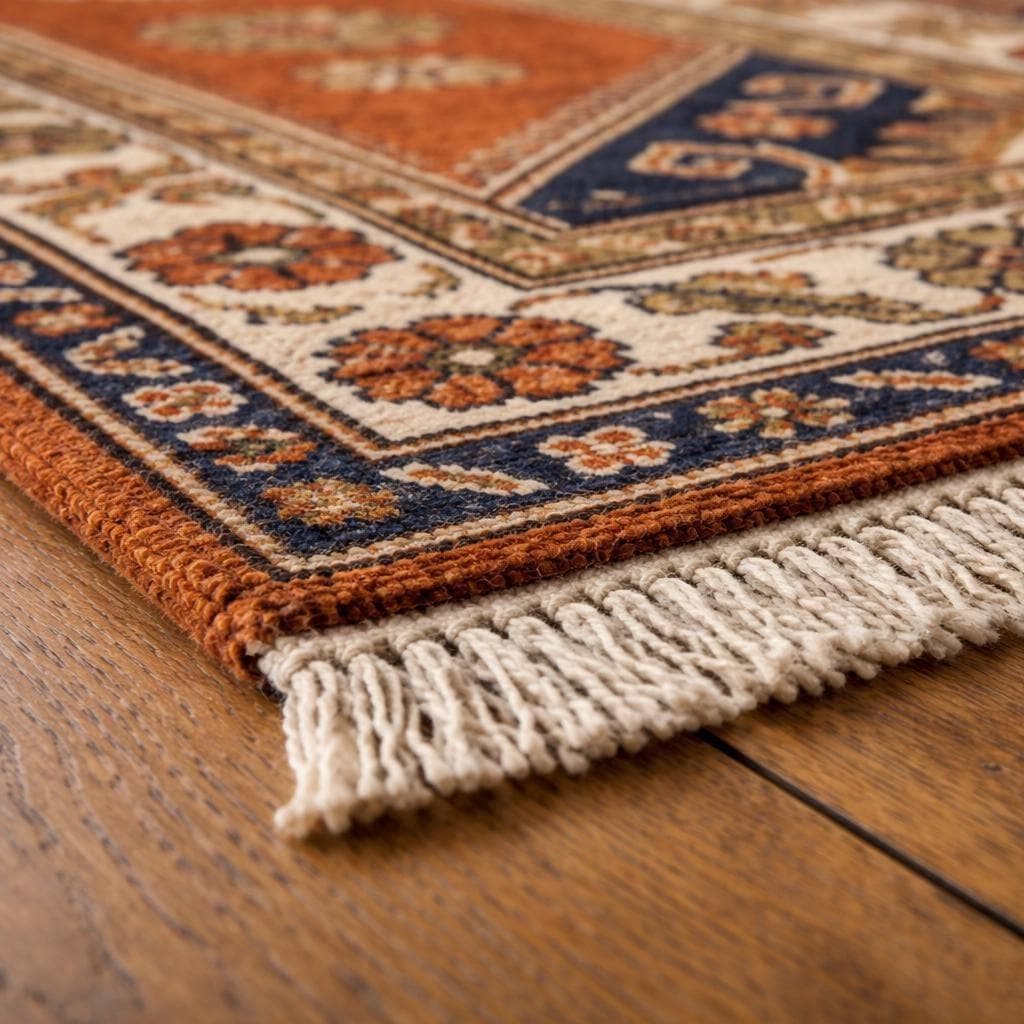 Hand Knotted Rug | Vintage Oriental Style | Wool Living Room Carpet 8x10 Custom