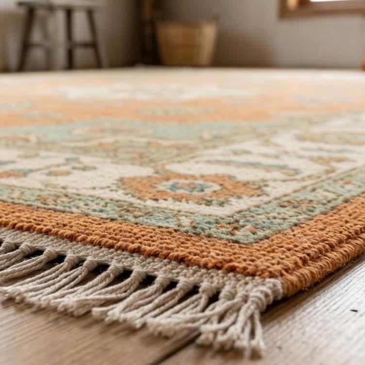 Hand Knotted Vintage Oushak Area Rug | Turkish Style | Wool Carpet | Hallway | 9x12 8x10 | Custom