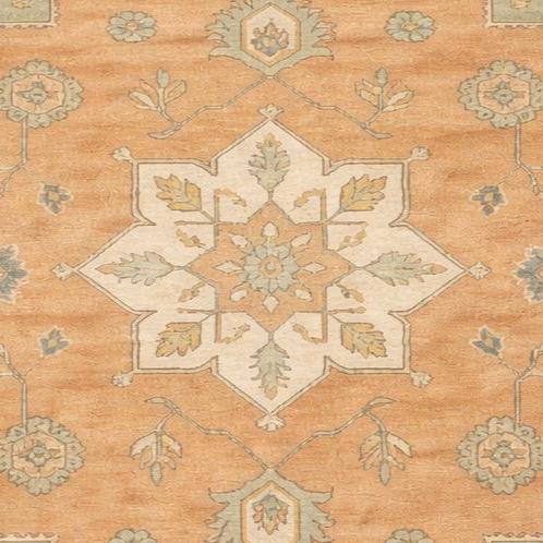 Hand Knotted Vintage Oushak Area Rug | Turkish Style | Wool Carpet | Hallway | 9x12 8x10 | Custom