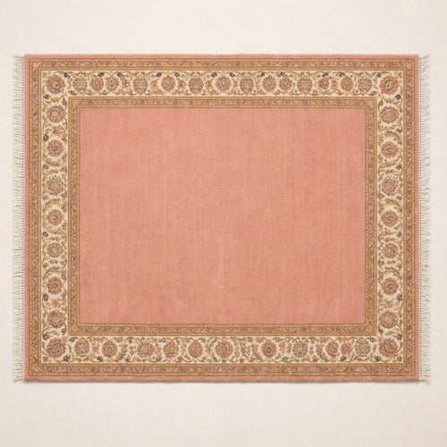 Hand Knotted Pink Oushak Rug | Persian | Wool | Living Room | 8x10 | Custom
