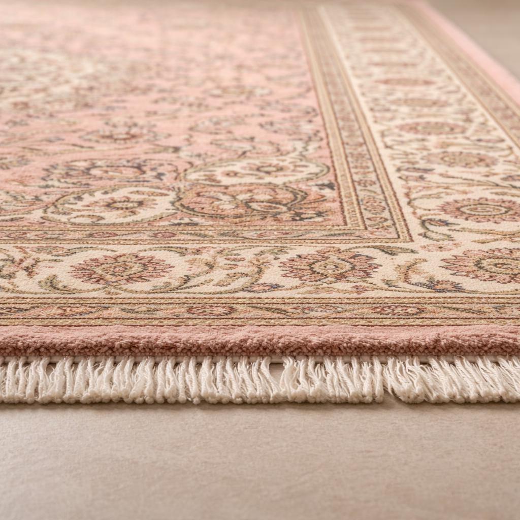 Hand Knotted Pink Medallion Rug | Persian | Wool | Living Room | 8x10 | Custom
