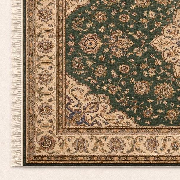 Hand Knotted Rug | Persian Floral Oushak Style | Wool Living Room Rug 8x10 Custom