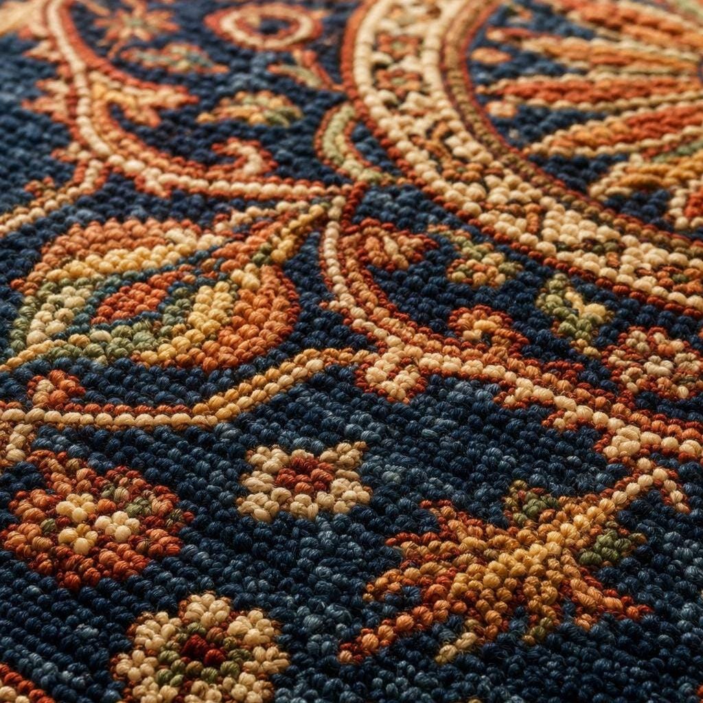 Blue Oushak Rug | Hand Knotted Oriental Wool Living Room Area Carpet 8x10 Custom