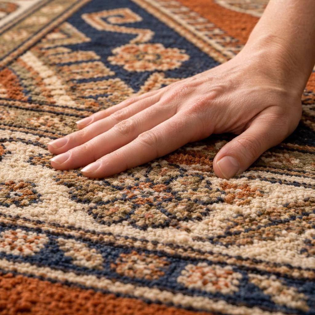 Hand Knotted Rug | Vintage Oriental Style | Wool Living Room Carpet 8x10 Custom
