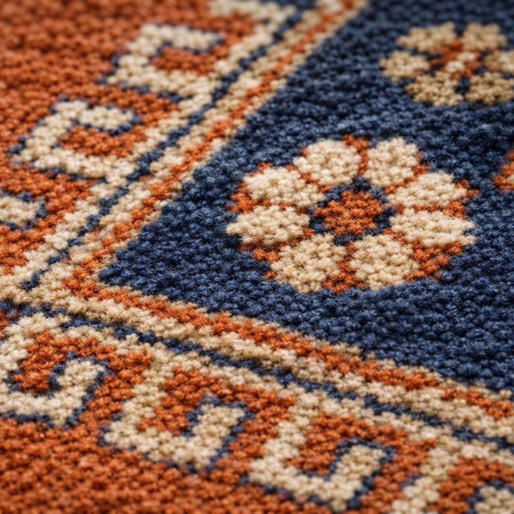 Hand Knotted Rug | Vintage Oriental Style | Wool Living Room Carpet 8x10 Custom