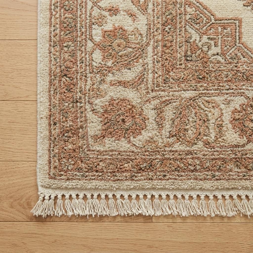 Vintage Oushak Rug Hand Knotted | Floral Area Carpet | Living Room 8x10 | Custom Size