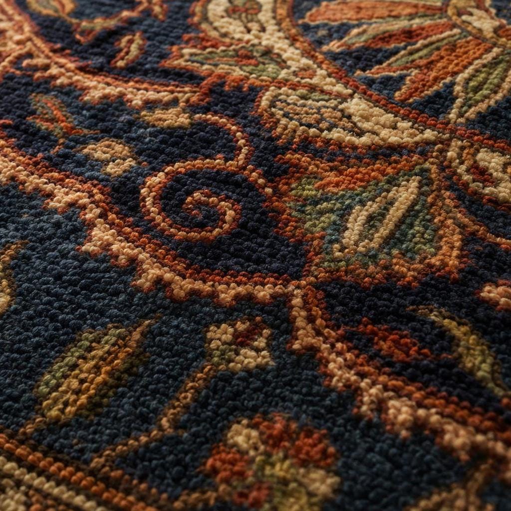 Blue Oushak Rug | Hand Knotted Oriental Wool Living Room Area Carpet 8x10 Custom
