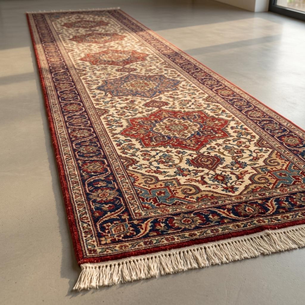 Hand Knotted Runner Rug | Persian Wool Hallway Carpet | Entryway 3x10 Custom Size