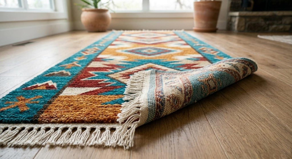 Hand Knotted Wool Rug | Southwestern Tribal | Living Room | 8x10 Size | Custom