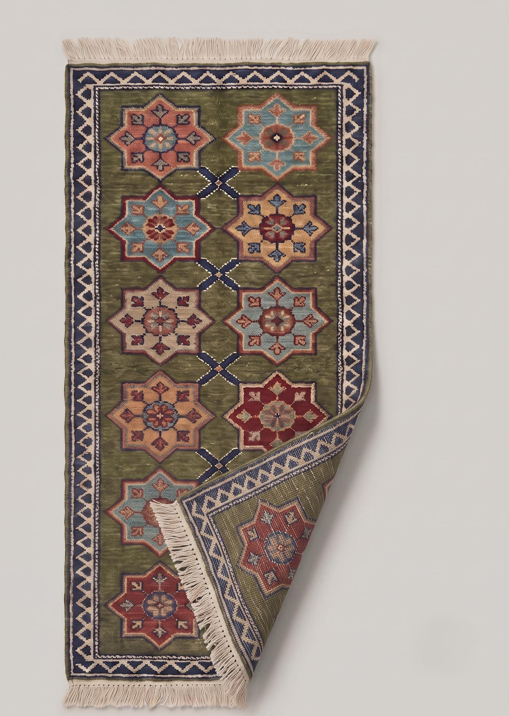 Hand Knotted Rug | Kazak Style | Wool | Living Room | Custom Size Area Carpet Handmade