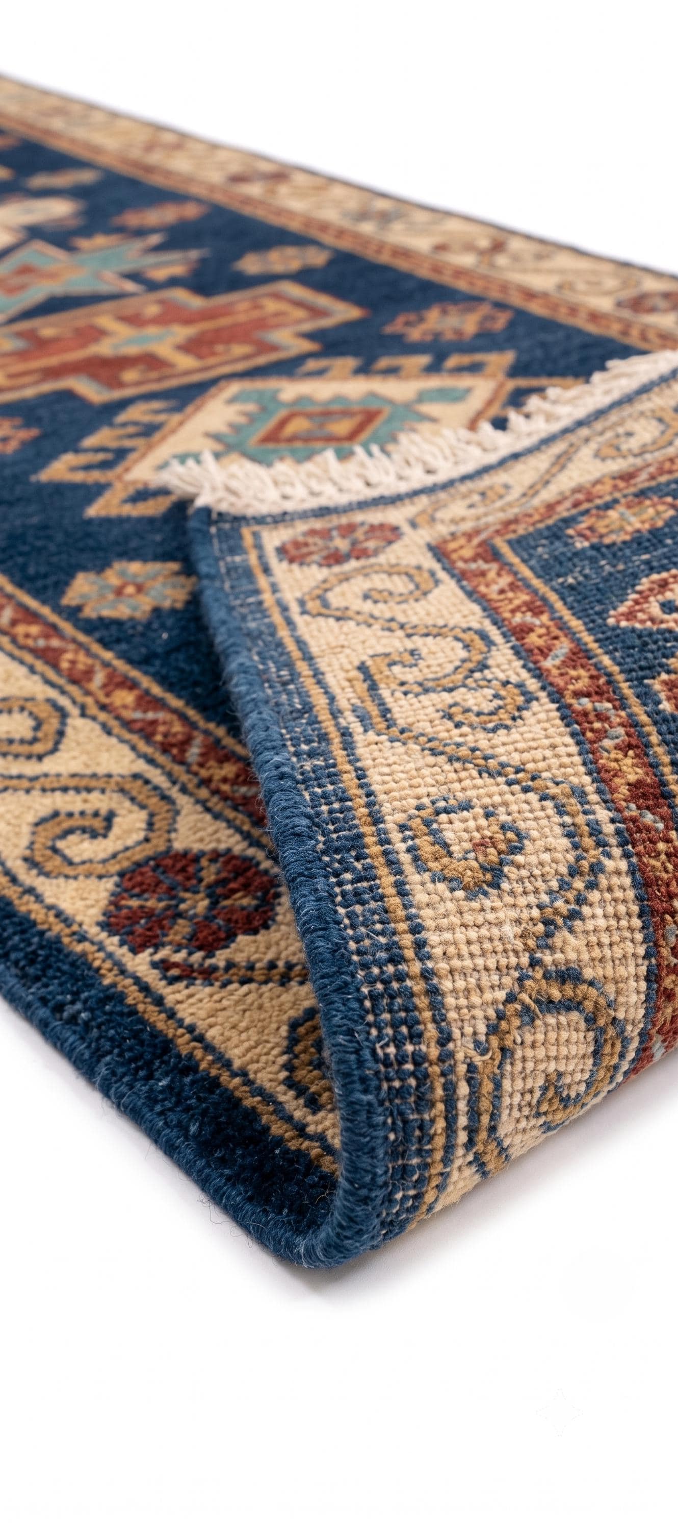 Hand Knotted Runner Rug | Tribal Wool Hallway Living Room 3x15 Custom Size Area Rug
