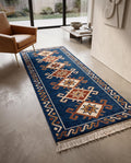 Hand Knotted Runner Rug | Tribal | Wool | Hallway | Custom Size | Handmade Home Decor