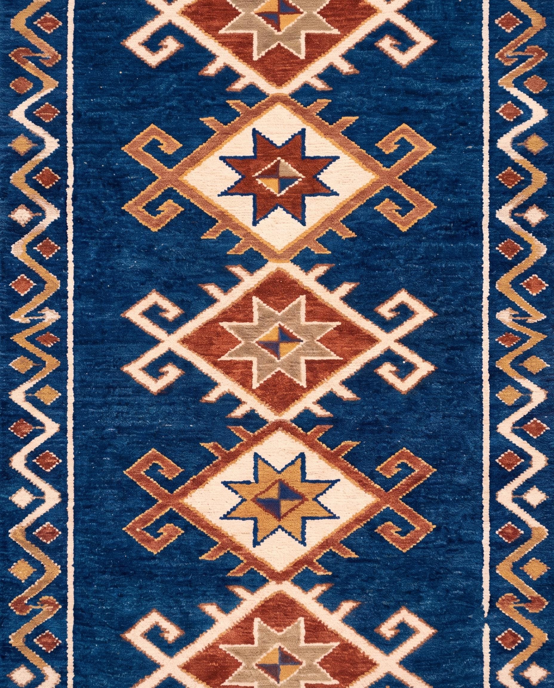 Hand Knotted Runner Rug | Tribal | Wool | Hallway | Custom Size | Handmade Home Decor