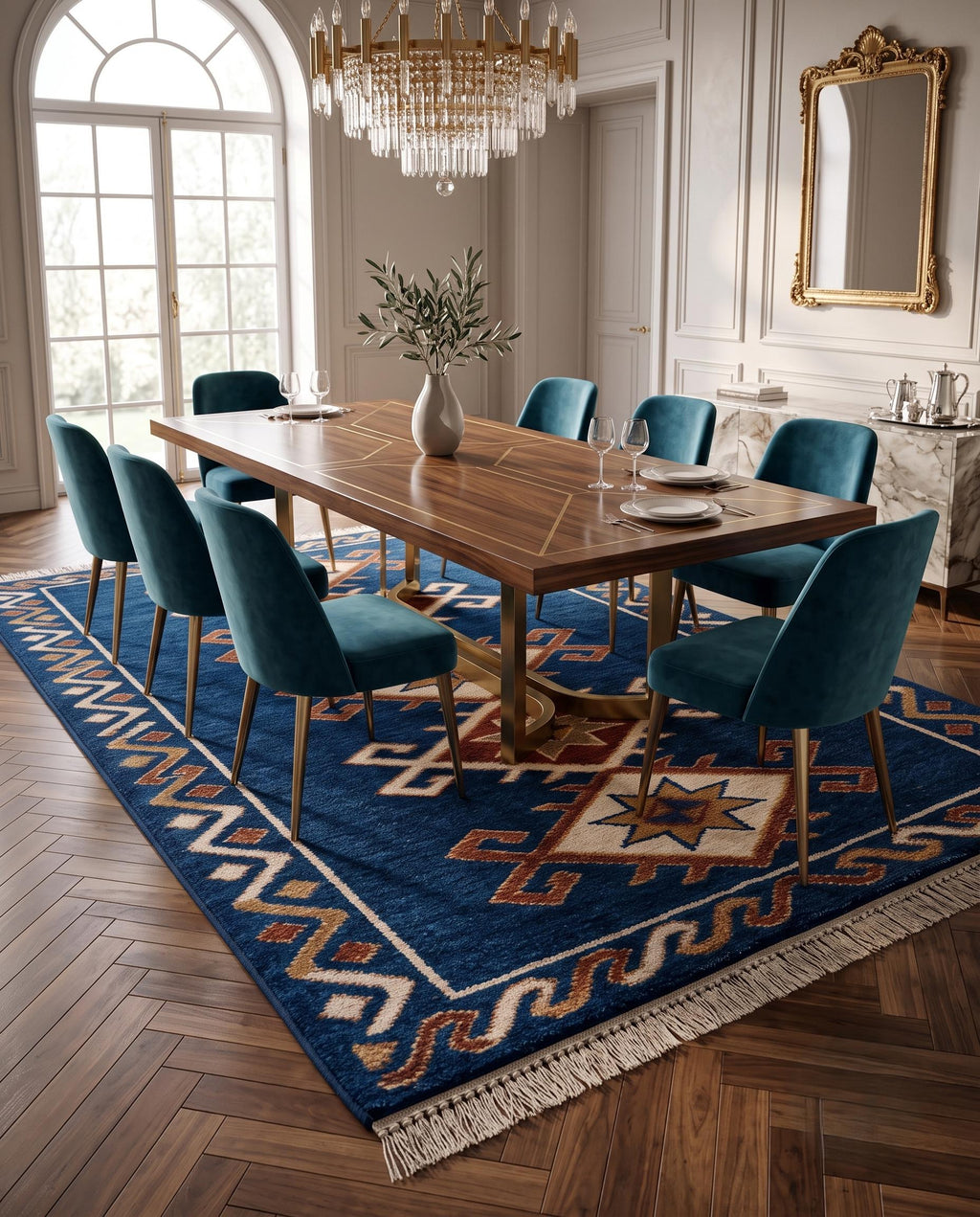 Hand Knotted Runner Rug | Tribal | Wool | Hallway | Custom Size | Handmade Home Decor