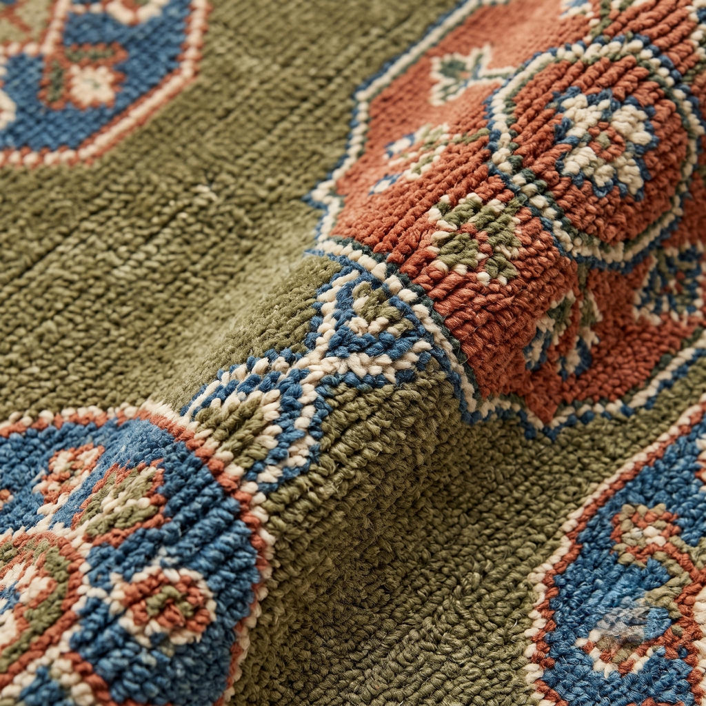 Hand Knotted Rug | Kazak Style | Wool | Living Room | Custom Size Area Carpet Handmade