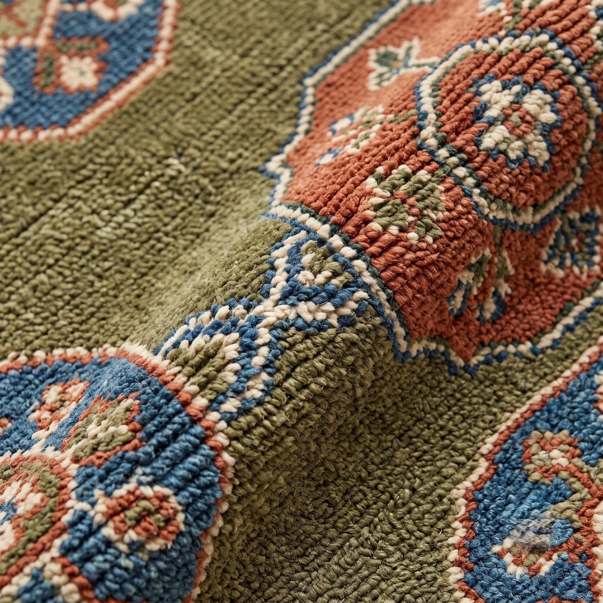 Hand Knotted Rug | Kazak Style | Wool | Living Room | Custom Size Area Carpet Handmade