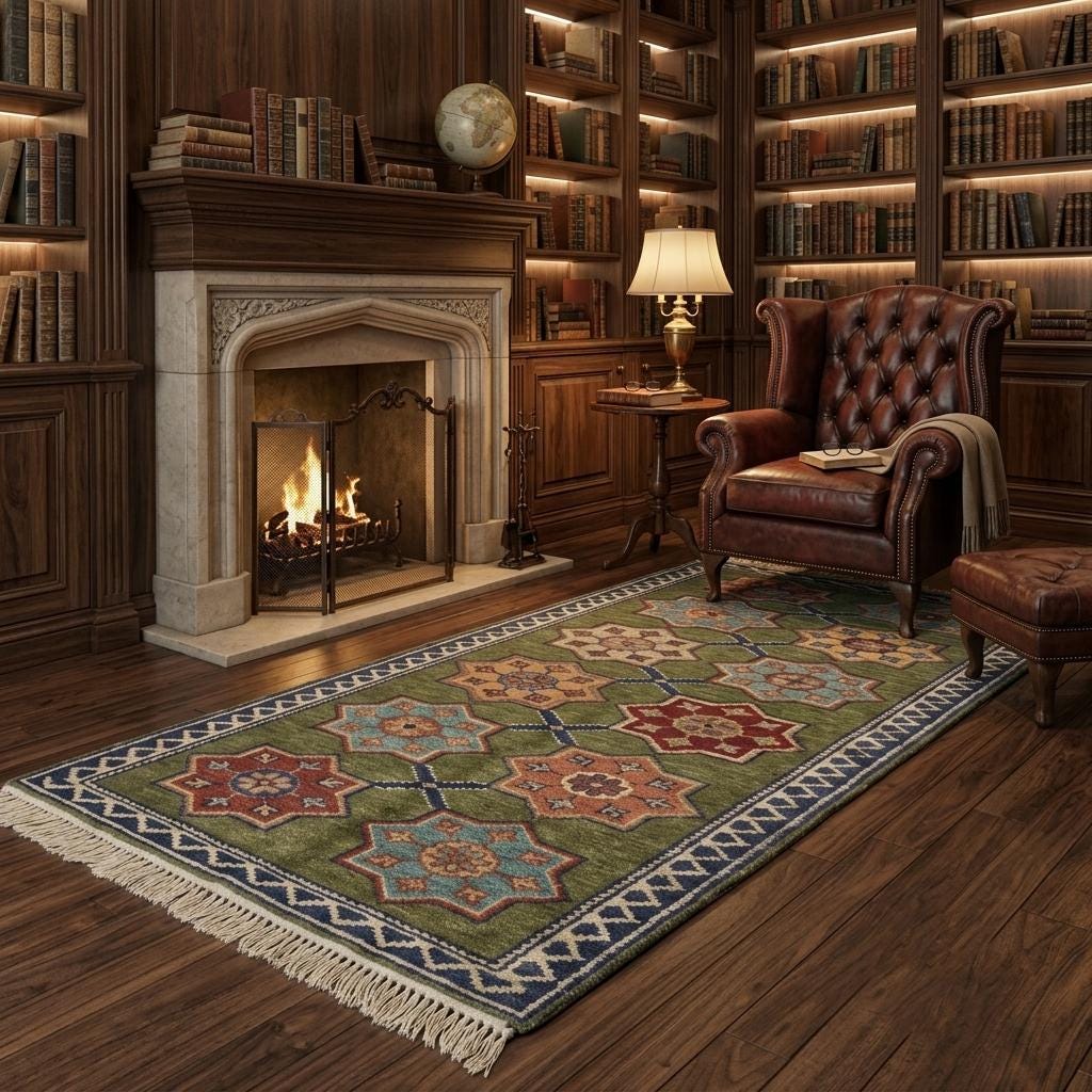 Hand Knotted Rug | Kazak Style | Wool | Living Room | Custom Size Area Carpet Handmade