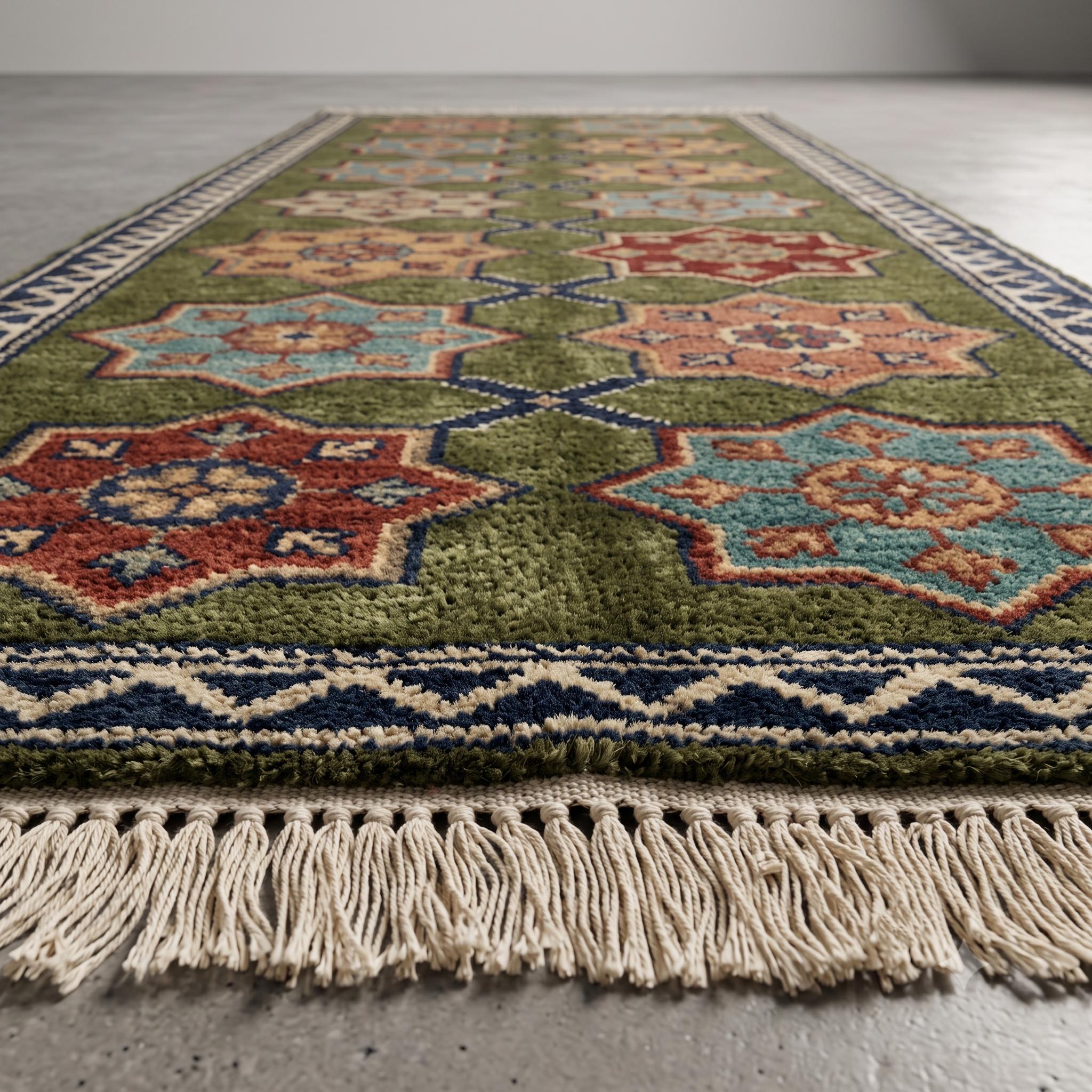 Hand Knotted Rug | Kazak Style | Wool | Living Room | Custom Size Area Carpet Handmade
