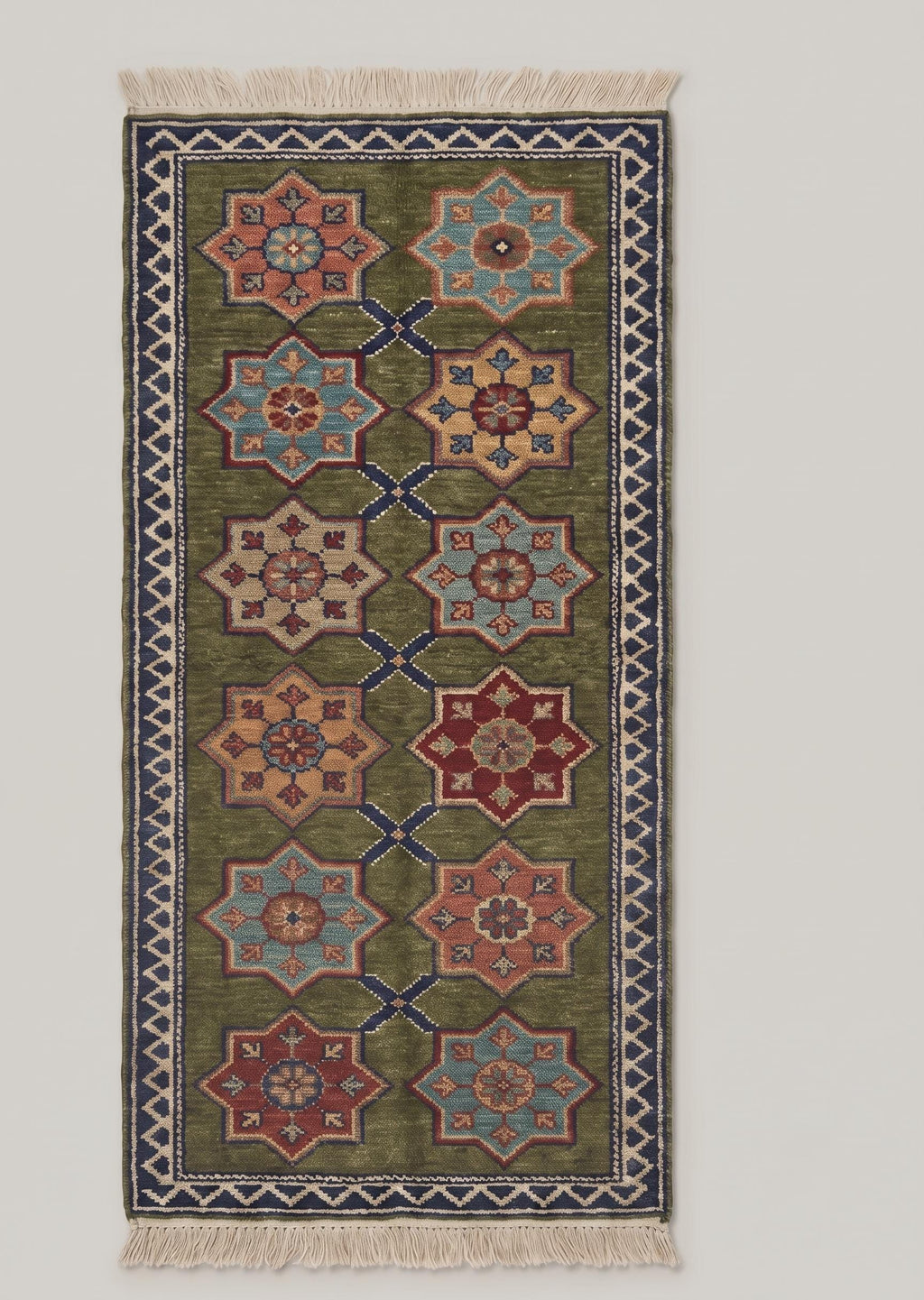 Hand Knotted Rug | Kazak Style | Wool | Living Room | Custom Size Area Carpet Handmade