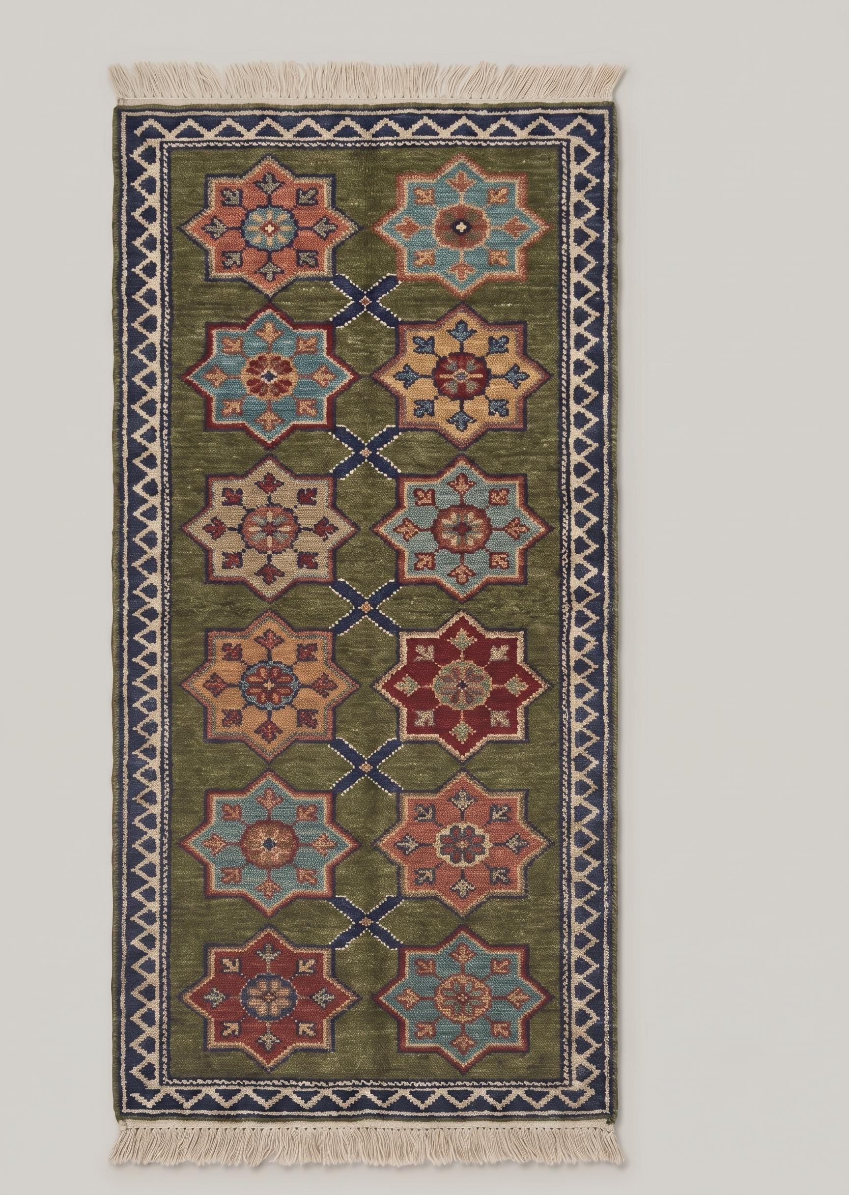 Hand Knotted Rug | Kazak Style | Wool | Living Room | Custom Size Area Carpet Handmade