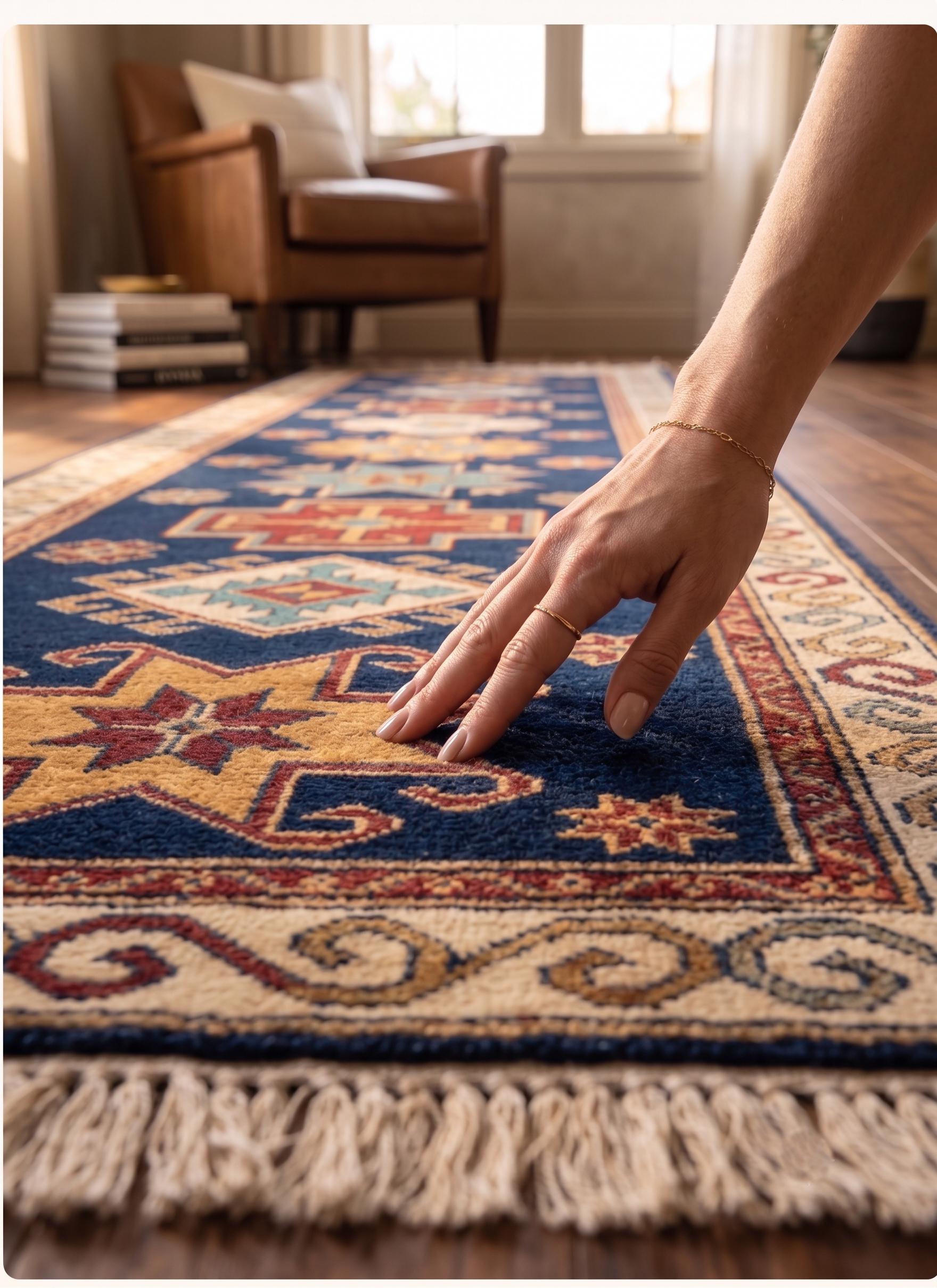 Hand Knotted Runner Rug | Tribal Wool Hallway Living Room 3x15 Custom Size Area Rug
