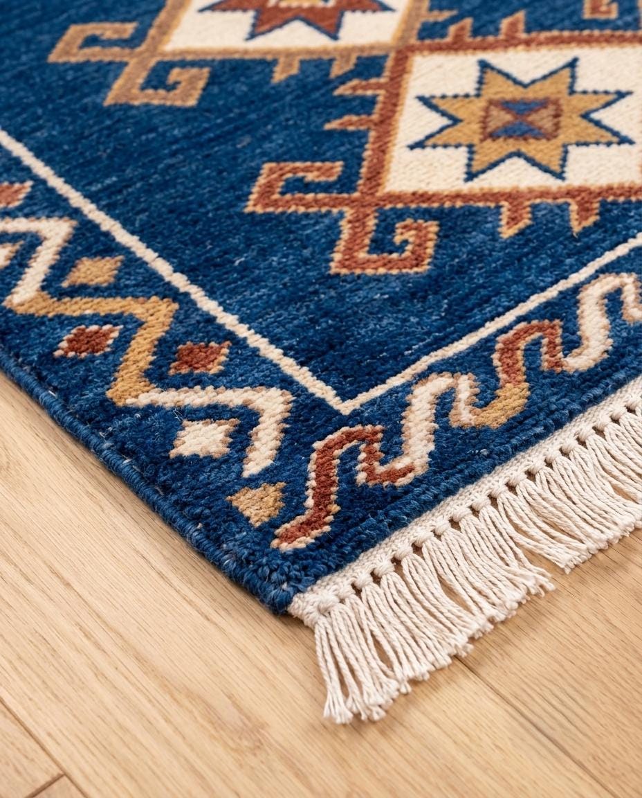 Hand Knotted Runner Rug | Tribal | Wool | Hallway | Custom Size | Handmade Home Decor