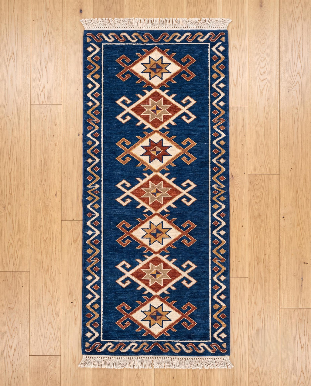 Hand Knotted Runner Rug | Tribal | Wool | Hallway | Custom Size | Handmade Home Decor