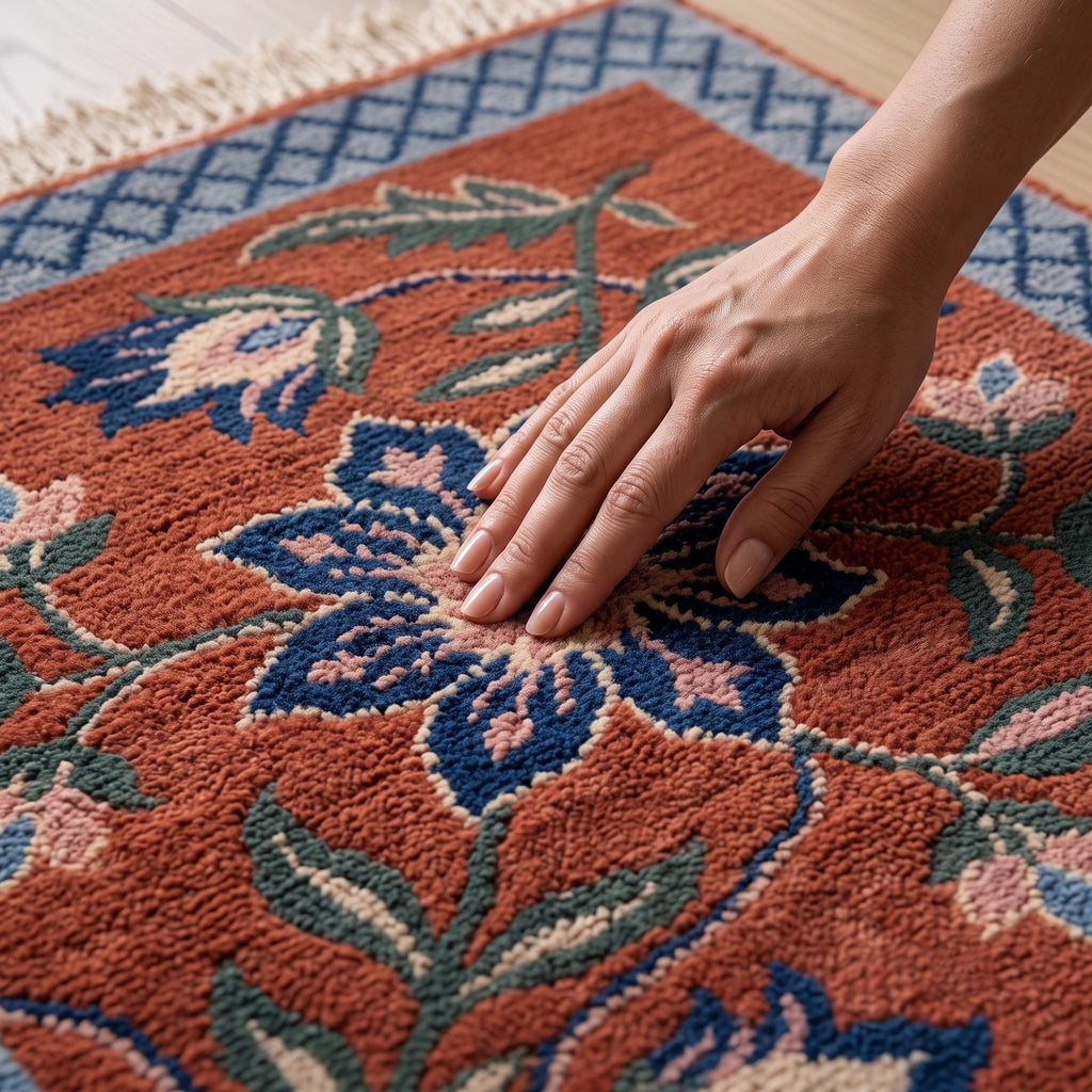 Floral Runner Rug | Traditional | Hand Knotted Wool | Hallway | Custom Size | Entryway Decor